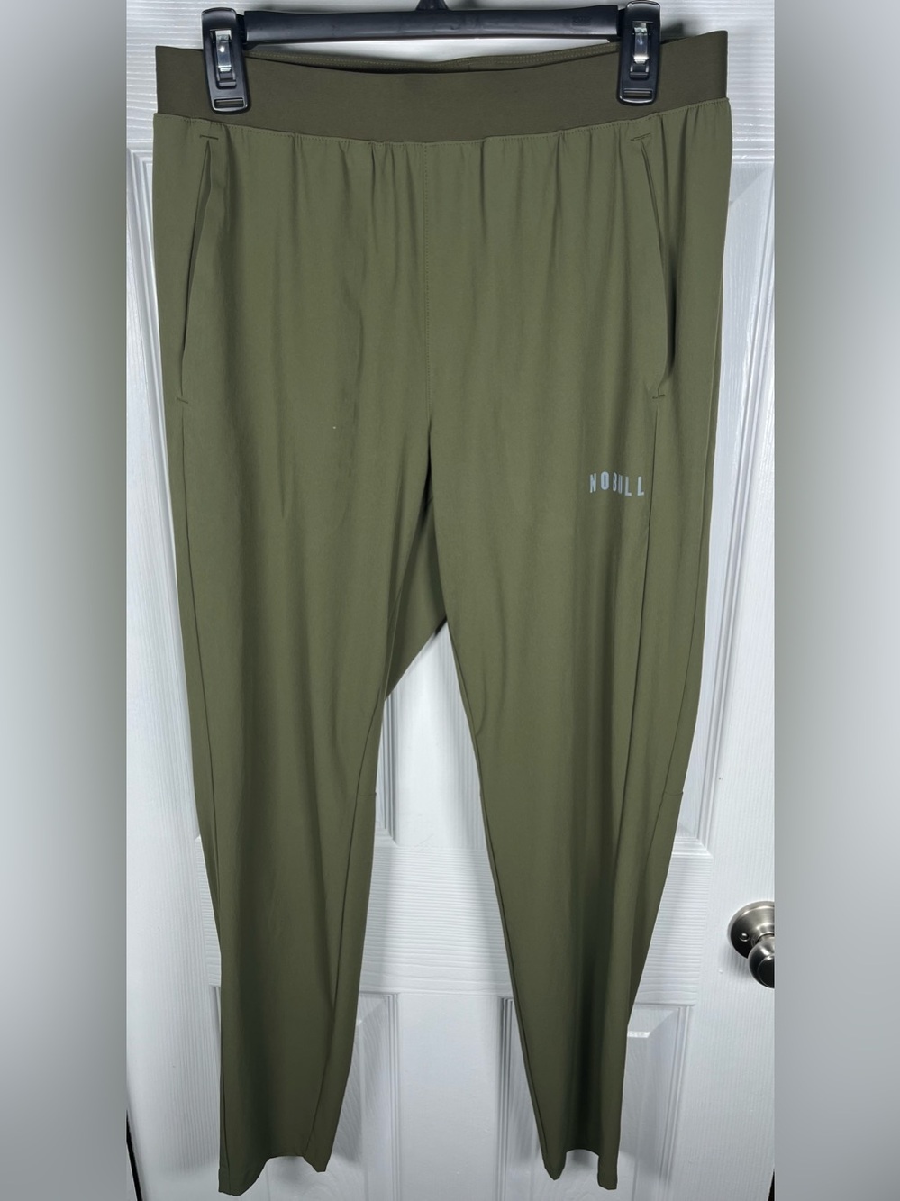NOBULL Men’s Joggers Pants Green Nylon Blend Size Large L Like New
